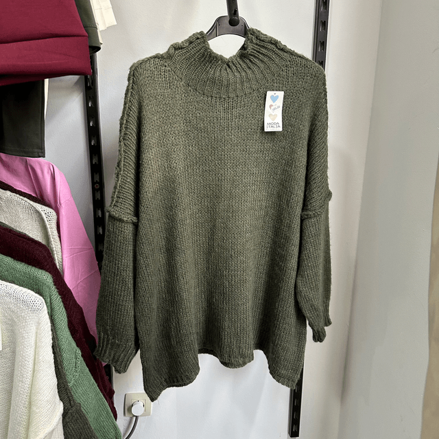 Pull oversize kaki