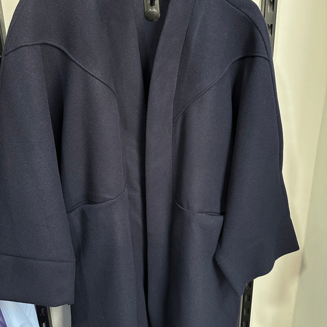 Manteau kimono bleu marine