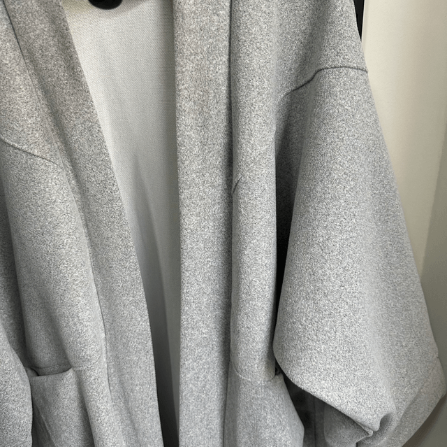 Manteau kimono gris