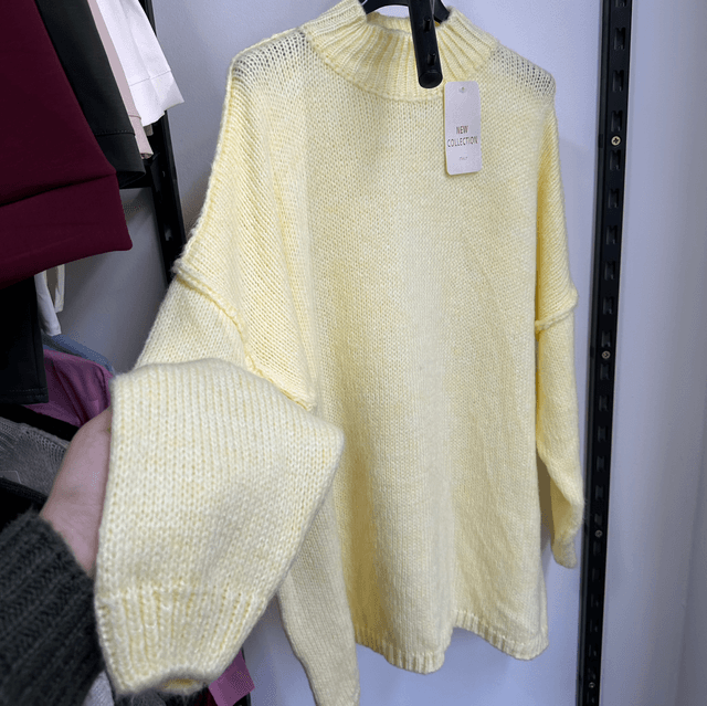 Pull oversize jaune