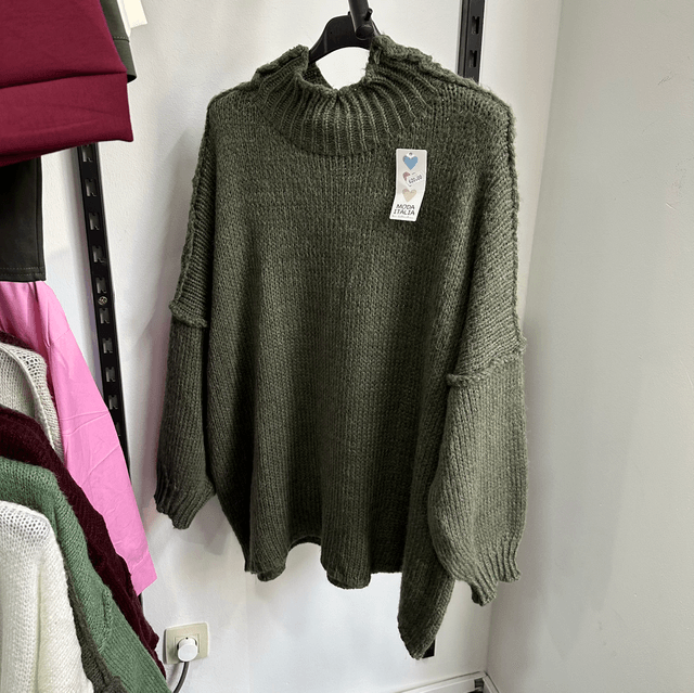 Pull oversize kaki