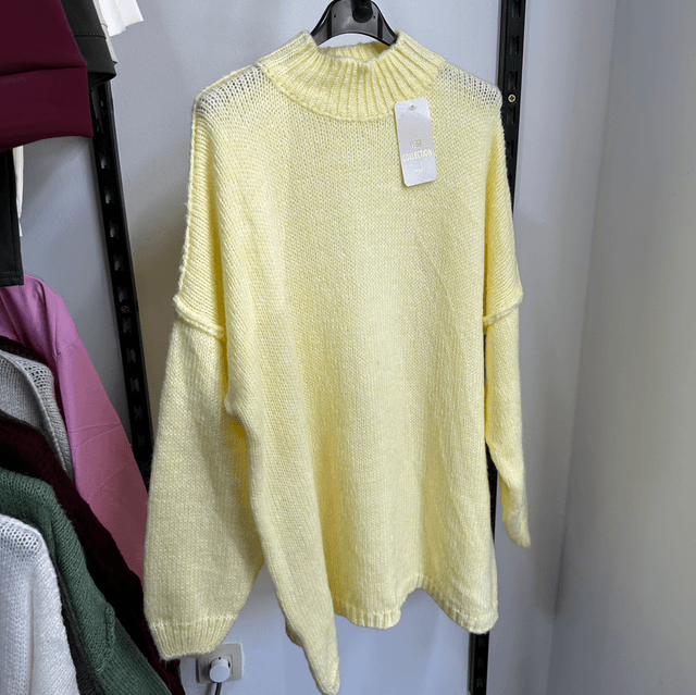 Pull oversize jaune