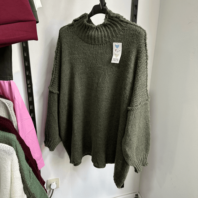 Pull oversize kaki