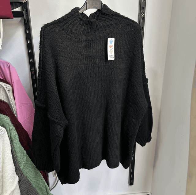 Pull oversize noir